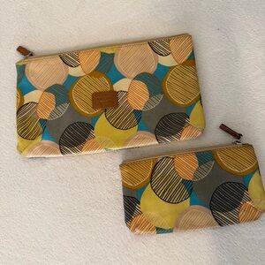 Fossil Key-Per Multicolor Circle Pattern Pouch Set